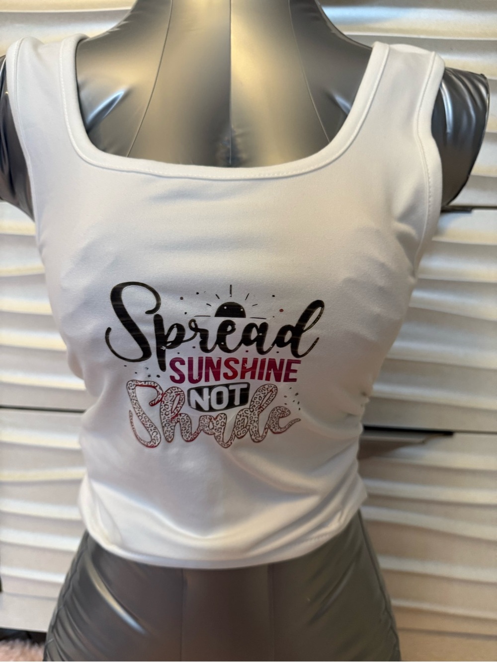 White 'Spread Sunshine Not Shade' Graphic Tank Top - Picture 2 of 6